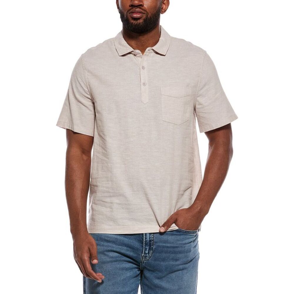 Onia Mens  Josh Linen-Blend Shirt, Tan
